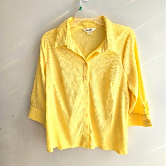 Tradition Tops - Tradition Blouse Yellow Size 18W